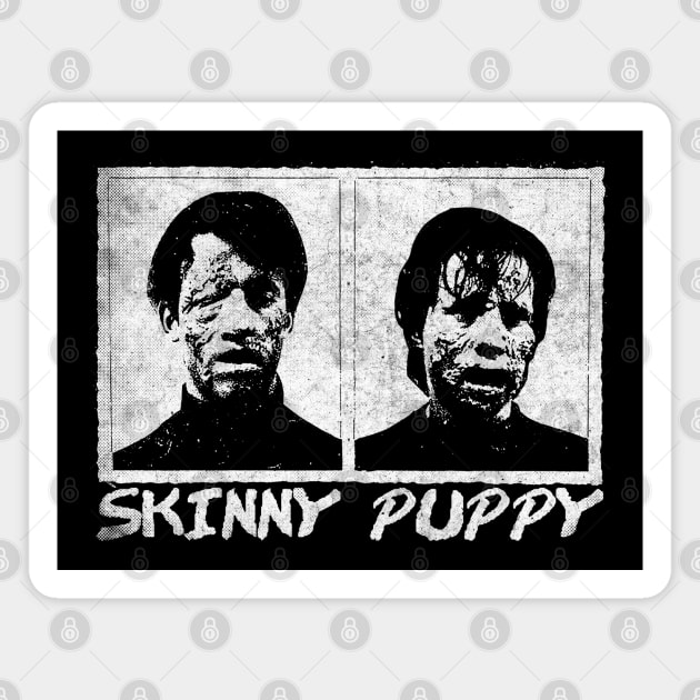 Skinny Puppy / Vintage Look Fan Art Tribute Design Magnet by DankFutura